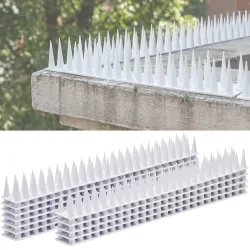 12er-Set Taubenspikes, Anti-Vogel-Spikes, weiss, 5,4 m