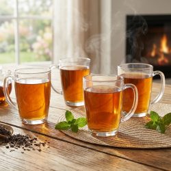 4er-Set Transparentes Teeglas Set, 400 ml, Ø8,4 x 11,4 cm