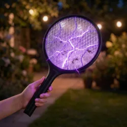 Elektrische Fliegenklatsche, Akku, schwarz