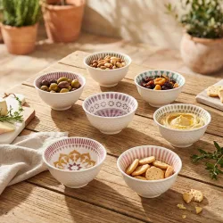 6-teiliges Snackschalen Set, Porzellan, 240ml
