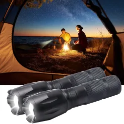 2er-Set LED-Taschenlampe mit Powerbank, 260 Lm, 10 Watt