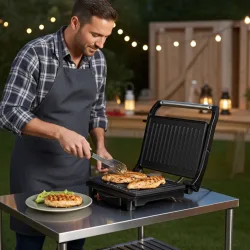 Mobiler 12V Kontaktgrill für Lkw, Auto, Wohnmobil, 120W