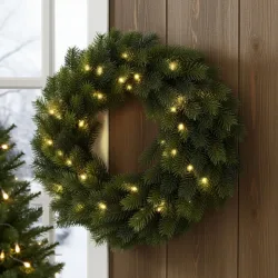 LED Tannen-Kranz, Aussenbeleuchtung,Weihnachts-Deko, Ø40 cm