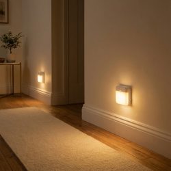 2er-Set LED Nachtlicht & Schrankleuchte mit Bewegungssensor, 7,8 x 8 cm