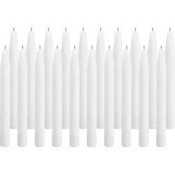20er-Set Spitzkerzen, weiss