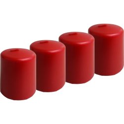 4er-Set Stumpenkerze Rot, Ø 6 x 8 cm