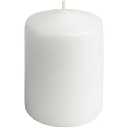 Stumpenkerze Weiss, Ø 6 x 8 cm