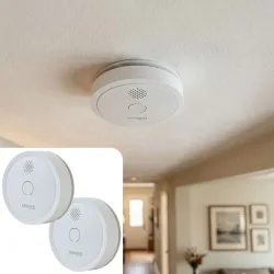 2er Set WLAN Rauchmelder mit App, EN 14604, 85dB, weiss
