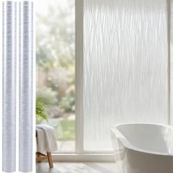 2er-Set 3D Sichtschutzfolie, Wellendesign, 45 x 200 cm