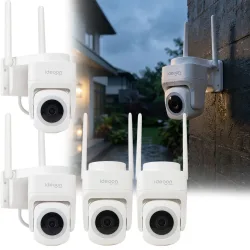 4er-Set WLAN Überwachungskamera 2K, 3MP, Infrarot-Nachtsicht, Tuya, Alexa & Google