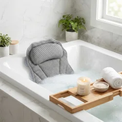 Ergonomisches Badewannenkissen mit Saugnäpfen