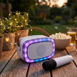 DENVER - BTM-610 BT-Lautsprecher mit Mikrofon und Karaoke-Funktion, One Size