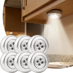 6er-Set LED-Unterbauleuchten, Touch-Control, batteriebetrieben