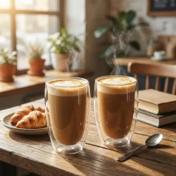 2er-Set Doppelwandiges Kaffee-Glas, 450 ml