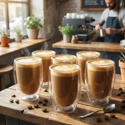 6er-Set Doppelwandiges Kaffee-Glas, 450 ml