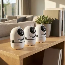 3er-Set Smart WLAN IP Kamera 720P HD, Tuya-kompatibel, 355° schwenkbar