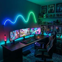 Wi-Fi LED-Streifen 5m, RGB+Weissslicht dimmbar, Tuya/Alexa/Google Home, IP68