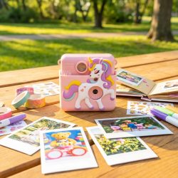DENVER KPC-1363 Digitalkamera für Kinder mit Thermodruckfunktion Rosa, Kein opt. Zoom, LCD