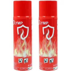 2er-Set OLYMP Feuerlösch-Spray für Küche & Haushalt, 500 ml, wartungsfrei