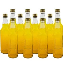 12er-Set Schraubflasche, transparent, 500 ml
