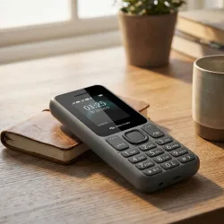 4G LTE Tastenhandy, grau-schwarz