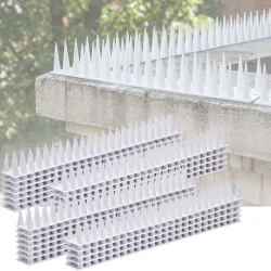 24er-Set Taubenspikes, Anti-Vogel-Spikes, weiss, 10,8 m