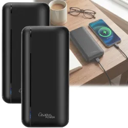 2er-Set Powerbank mit 3 USB Ports, USB-C PD & QC 3.0, 20.000 mAh