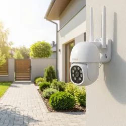 Mini WLAN Outdoor-Kamera, Full-HD 3MP, App, 355°, 2-Wege Audio
