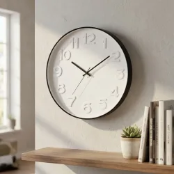 Wanduhr, 3D Zahlen, Ø40xH4,5 cm