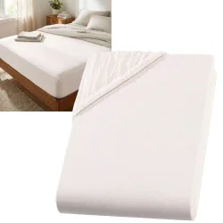 Spannbetttuch für Boxspringbett & Wasserbett, natur, 140-160x220 cm