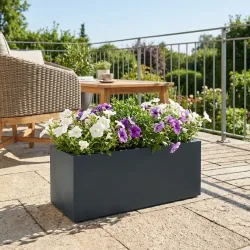 Pflanzkasten 35L aus Kunststoff, 78cm, anthrazit
