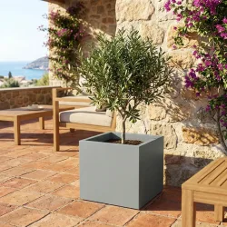 Pflanzkasten 91L aus Kunststoff, 58cm, beton-grau