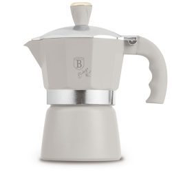 Kaffeebereiter für 3 Tassen Espresso, 150 ml, mattcreme
