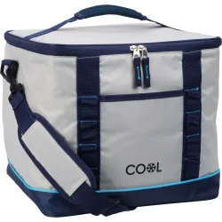 Kühltasche 28 Liter, weiss/blau