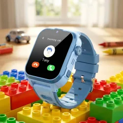 Kinder Smartwatch, 4G Videoanruf, GPS, SOS-Funktion, blau