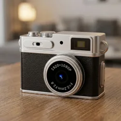 Mini Full HD Digitalkamera, 3,1 x 4,8 x 2,15 cm, schwarz