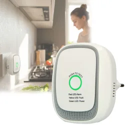 Methan & Erdgas Detektor für die Steckdose, 70dB