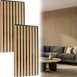 8er-Set Wandpaneele 60x30 cm in edler Holzoptik