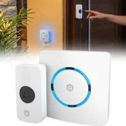 Smarte WLAN Funk Klingel, 100m Reichweite, App, 60 Melodien, weiss