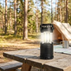 2in1 Campinglampe & Ventilator, COB Licht, batteriebetrieben, schwarz