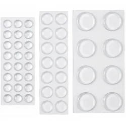 46tlg. Gummipuffer Set, transparent