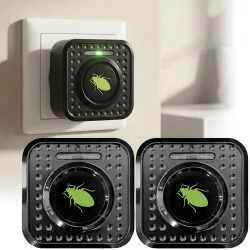 2er-Set Ultraschall Milbenvertreiber, Steckdose gegen Bettwanzen, 30 qm