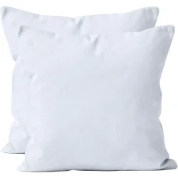 2er-Set Kissenbezug, 100% Baumwolle, 40 x 40 cm, weiss