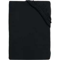Mikroflausch Spannbettlaken 140 g/m², 140-160x200 cm, schwarz