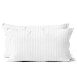 2er-Set Kissenbezug, 100% Mikrofaser, 40 x 80 cm, weiss