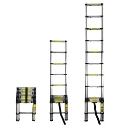 Teleskopleiter, ausziehbar bis 3,8 m, 150 kg Belastbarkeit