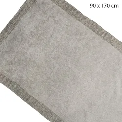 Strandbadetuch, Frottee aus 100% Baumwolle, 90 x 170 cm, grau