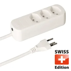 Max Hauri 160243 Steckdosen-Verteiler 1 Stück Weiß CH-Stecker 1 St.