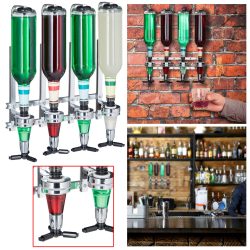 Flaschenhalter und Dosierer zur Wandmontage, Getränkespender für 4 Flaschen