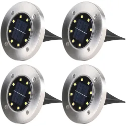 4er Set LED Garten Bodenleuchte, Solar, IP44